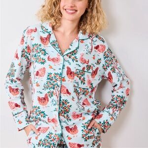 Printfresh XXL XL 1X Hen House Pajama Top, from Anthropologie